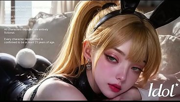 My Korean stepsister excites me with a sex bunny costume [AI]